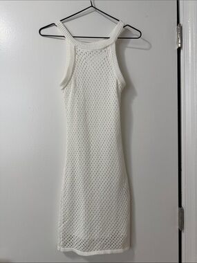 Honey Peach White Beach Mini Dress XS